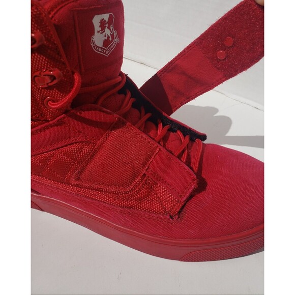 Vlado Footwear Mens Atlas II 2 Red Mono Hi-Top Shoes IG-1500-5R US Size 8 - Picture 14 of 16